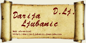 Darija Ljubanić vizit kartica